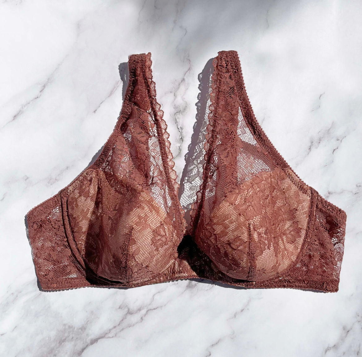 Viola Plunge Underwire Bra｜Brown