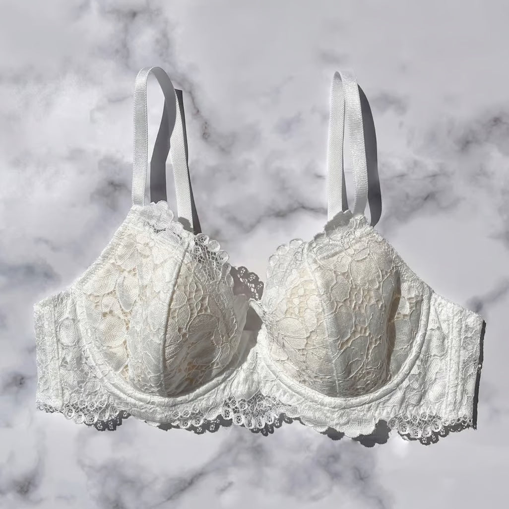 Peony White Underwire Bra