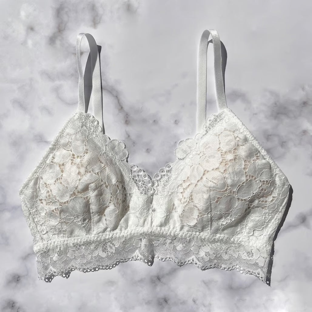 Peony White Bralette