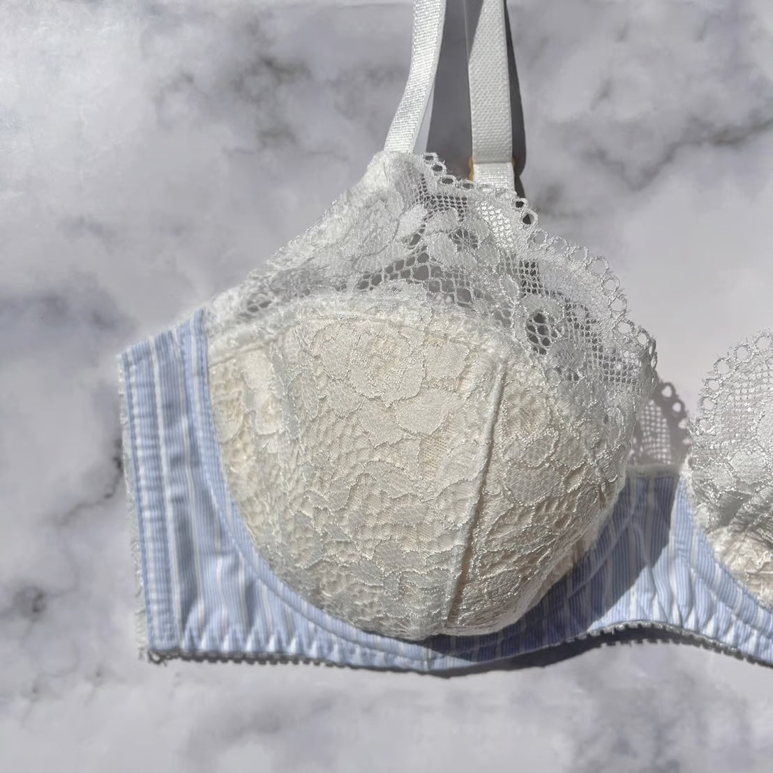 Blue Star White Underwire Bra