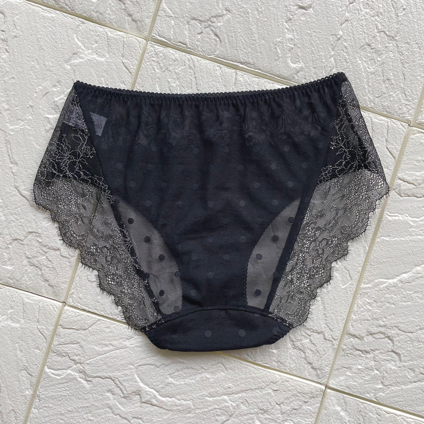 Polka Dot Black High Waist Bikini