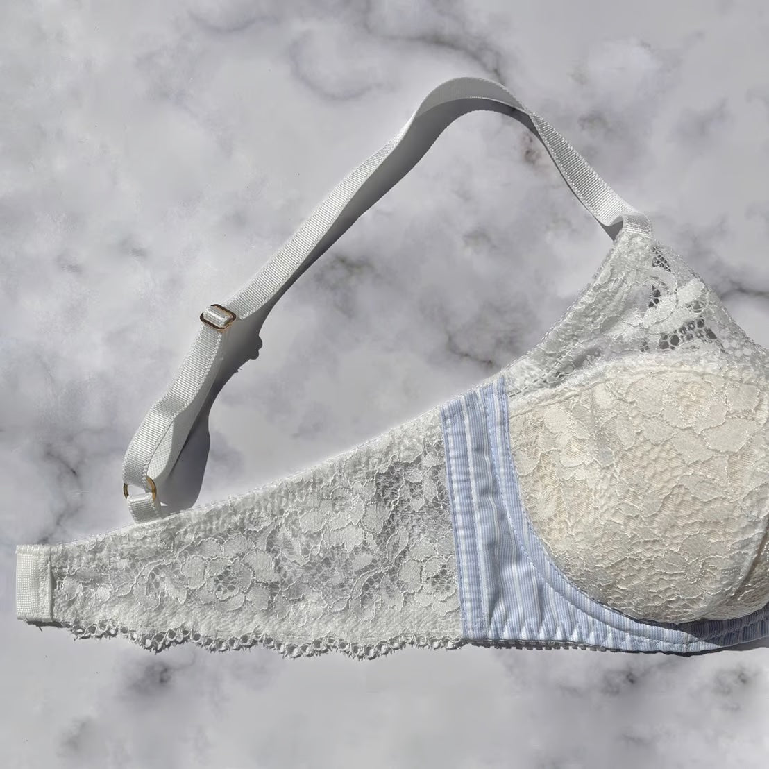 Blue Star White Underwire Bra