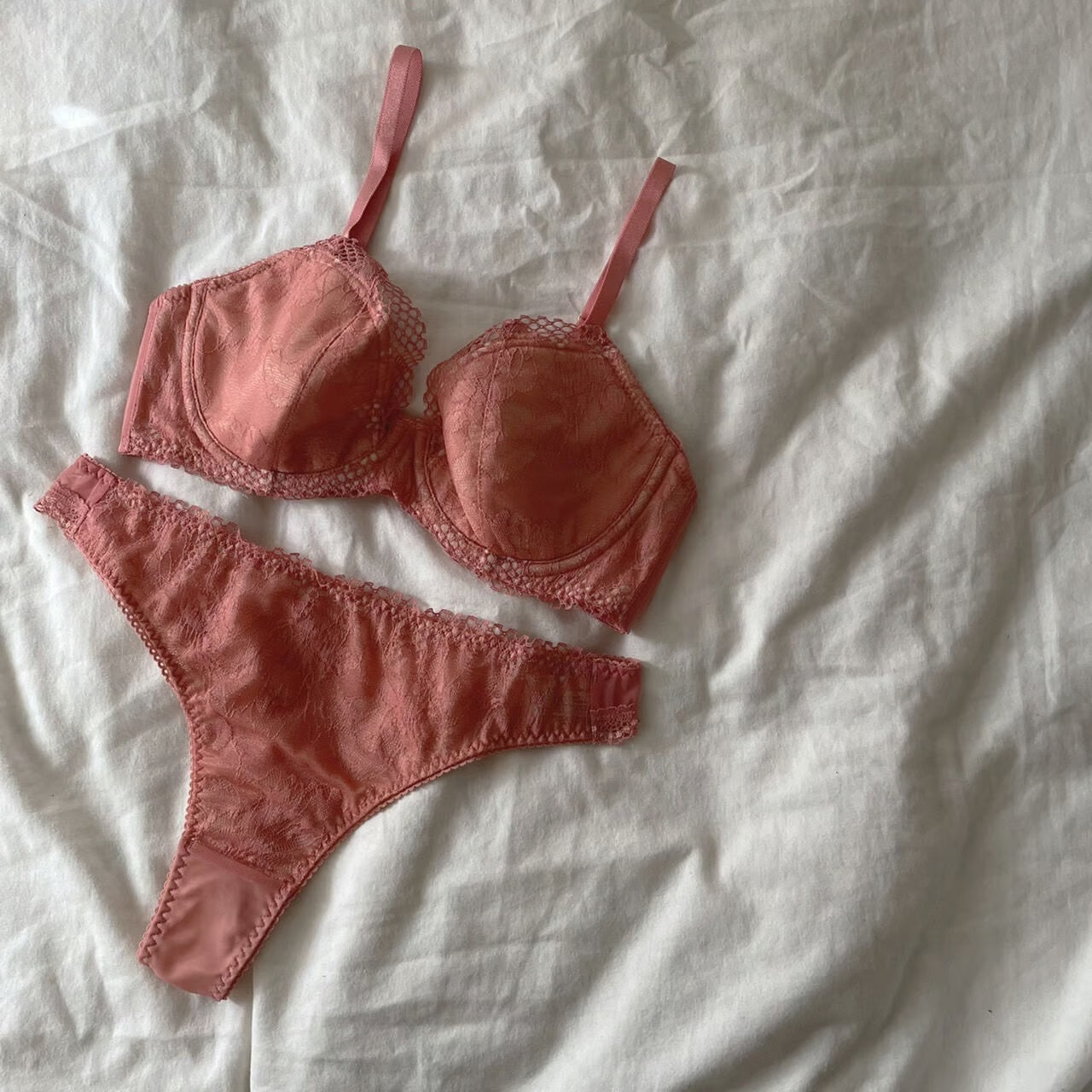 SALE Calla Lily Coral Underwire Bra