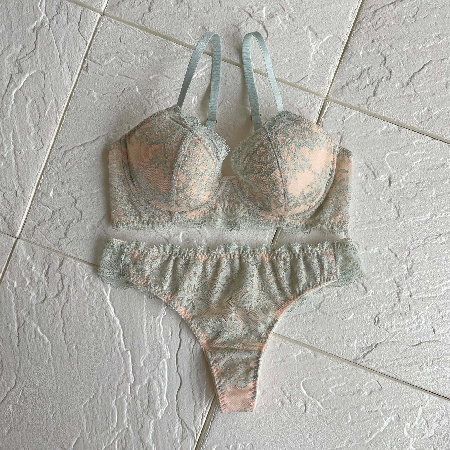Lilac Mint Blue Underwire Bra