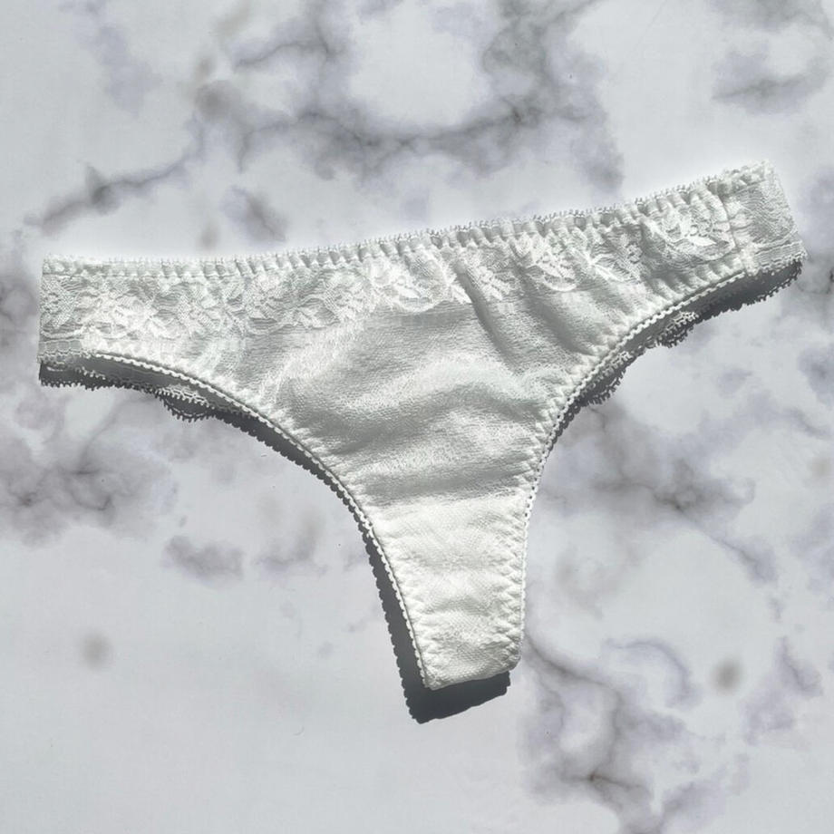 SALE Freesia White Thong