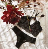 Polka Dot Black Thong