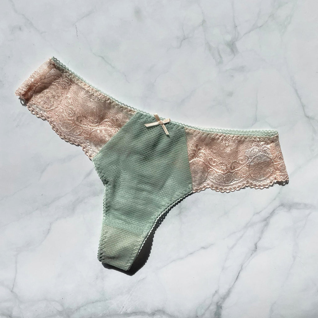 SALE Floral Mint green Thong – Lilipiache