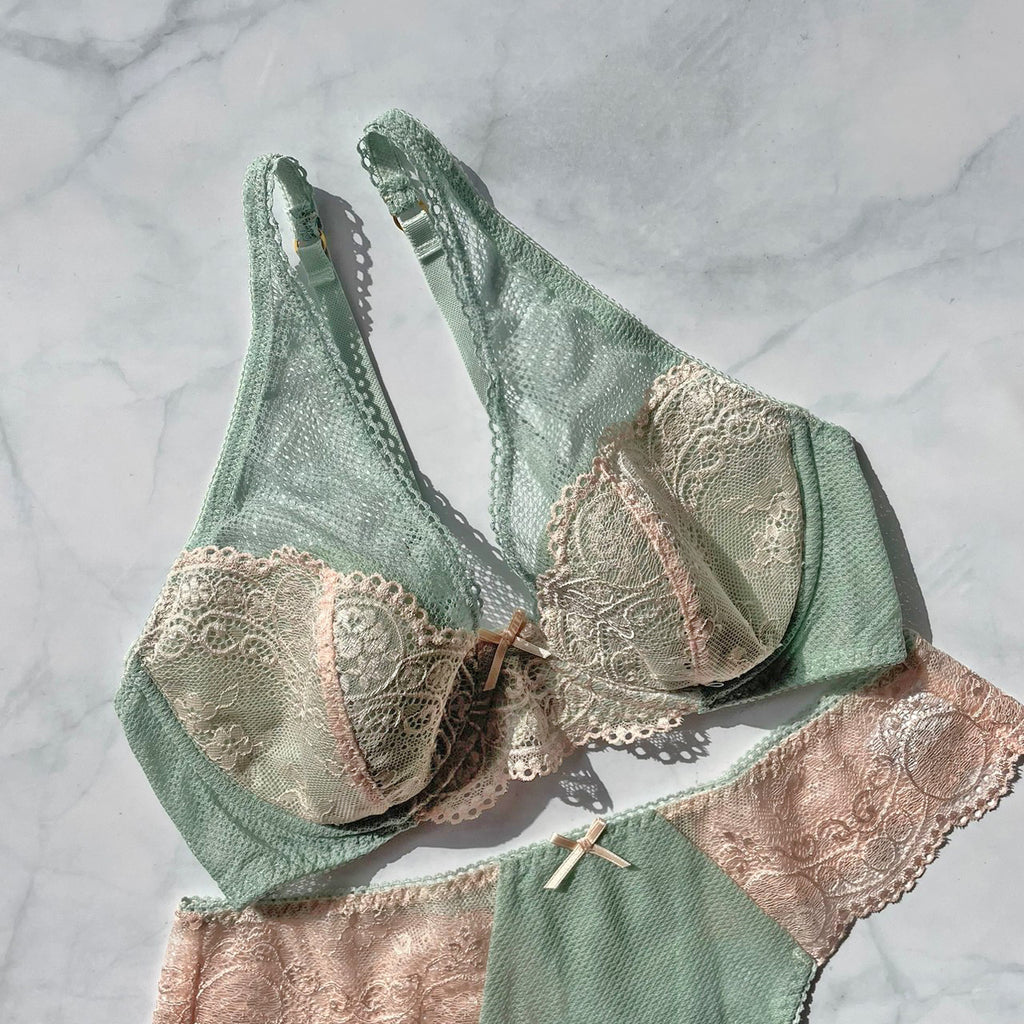 SALE Floral Mint green Underwire Bra – Lilipiache