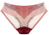 Bicolor Silk WineRed Bikini