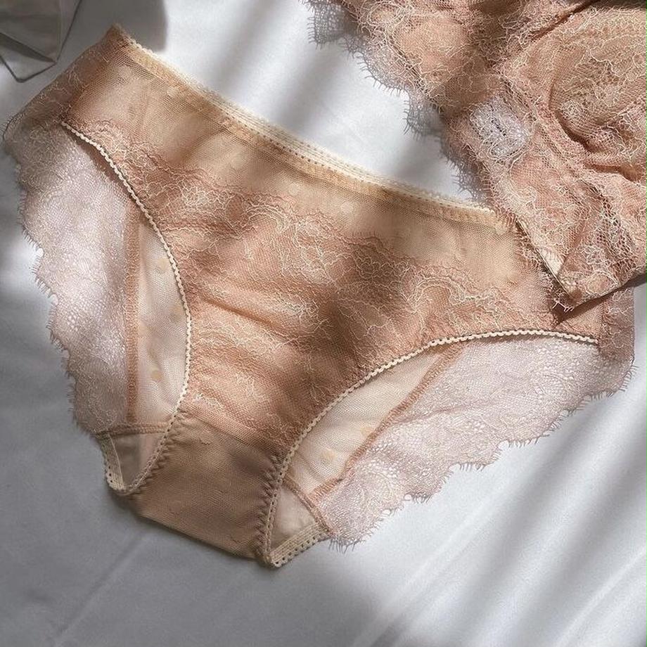 Polka Dot Pink Beige Bikini