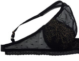 Polka Pot Black Underwire Bra