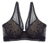 Polka Pot Black Underwire Bra