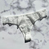 Freesia White Thong