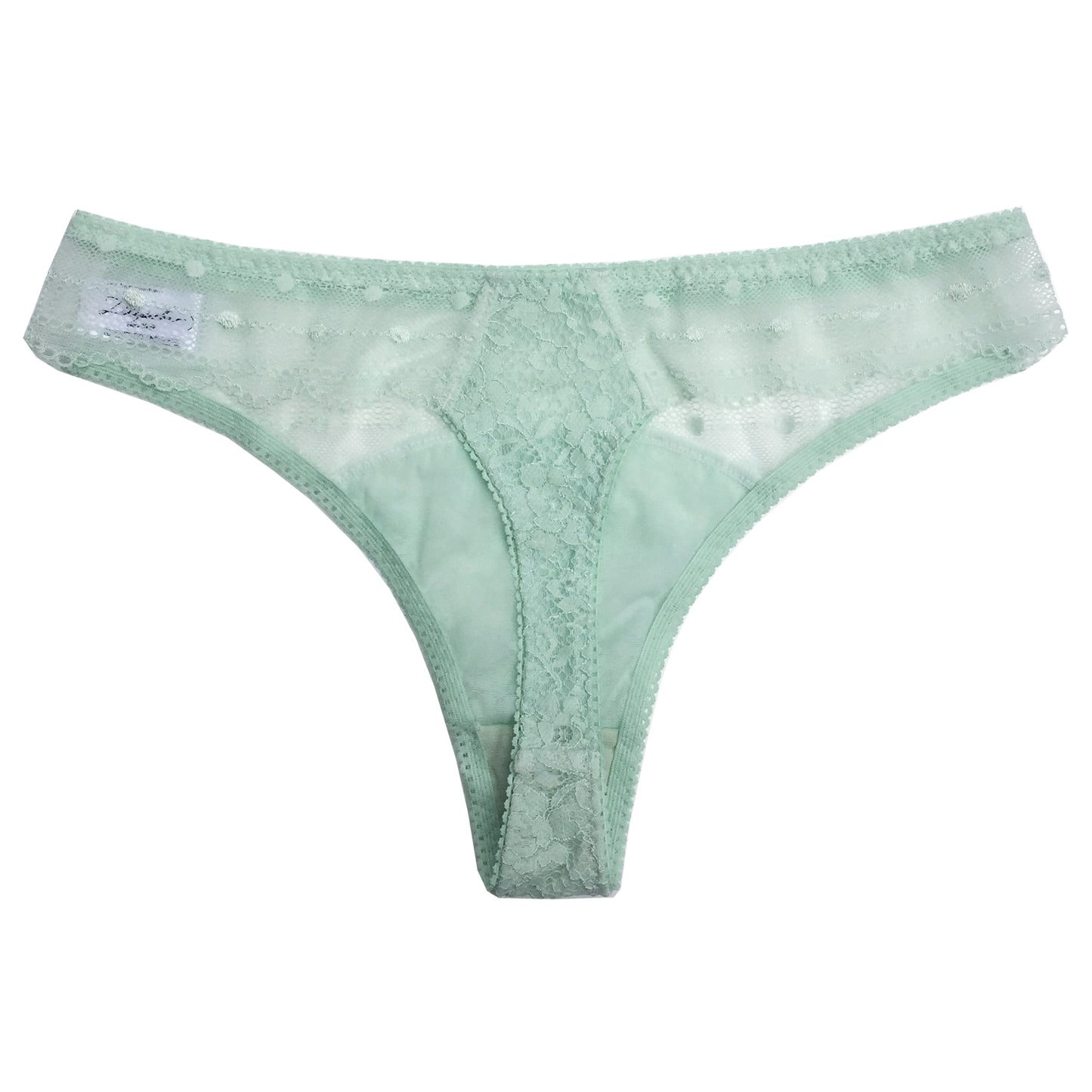 SALE Minty White Thong Green